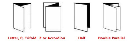 Photo of folds performed by the FD 6304 Folder/envelope inserter