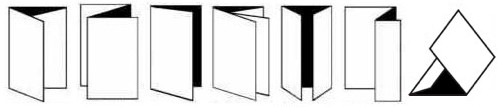 Photo of folds performed by Martin Yale 1611 AutoFolder paper folding machine